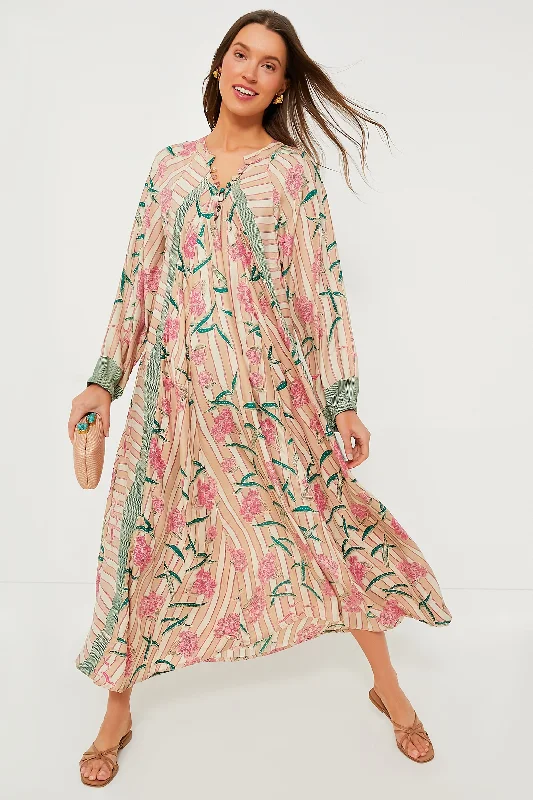 Formal Attire For Women Timeless Elegance Chamomile Rose Fiore Maxi Dress