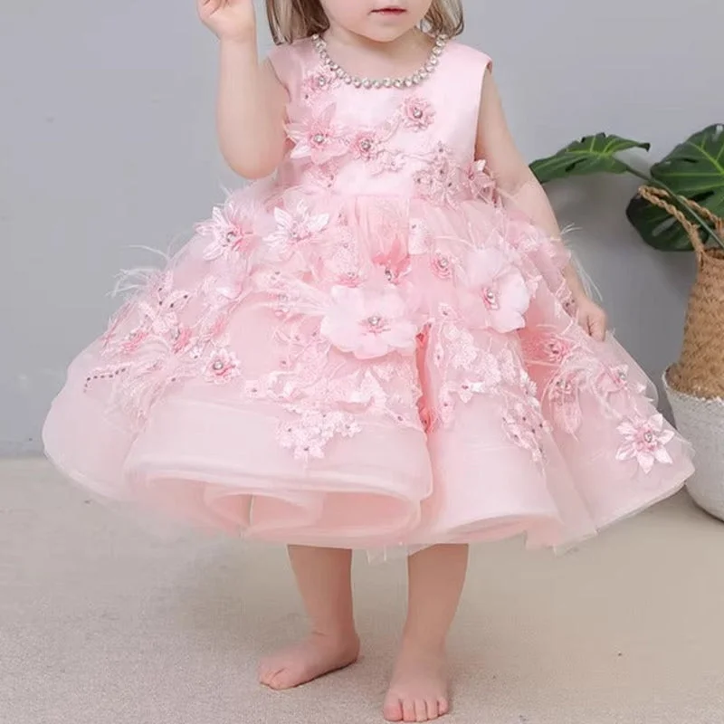 Women's Activewear Garments Limited Time Offer Cute Baby Girl Embroidery Pageant Dress Toddler Birthday Party Ball Gown