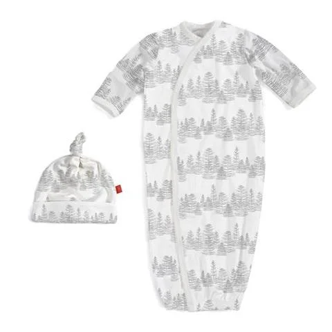 Women's Occasion Wear Apparel Vintage Inspired Fashion Sale Magnificent Baby White Aspen Magnetic Sack Gown Set