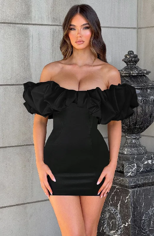 Women's Attire End Of Month Blowout Allie Mini Dress - Black