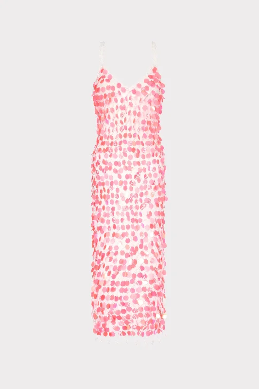 Women's Holiday Apparel Festival Fashion Sequin Crochet Midi Dress