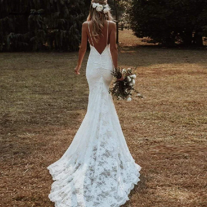 Women's Clothes For Work Unleash Your Trendy Side Roycebridal Vintage Lace Mermaid Dress Summer Wedding Dresses Open Back