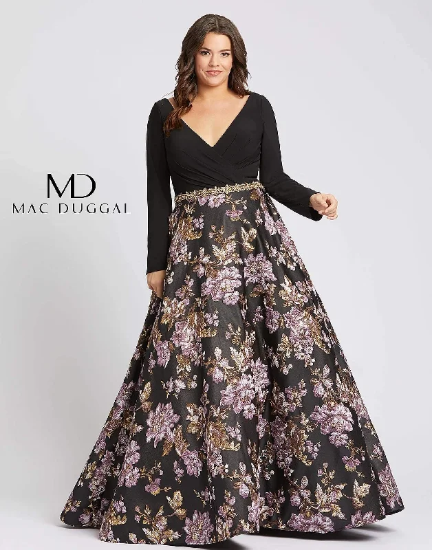 Women's Holiday Clothing Flash Sale Mac Duggal Fabulouss Prom Plus Size Long Ball Gown Sale
