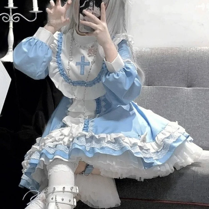 This Weekend's Hottest Deals Are Live Hail Mary Ruffled Blue Dress