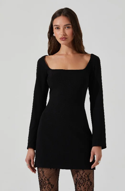 Women's Holiday Clothing Urban Sophistication Calanthe Square Neck Mini Dress