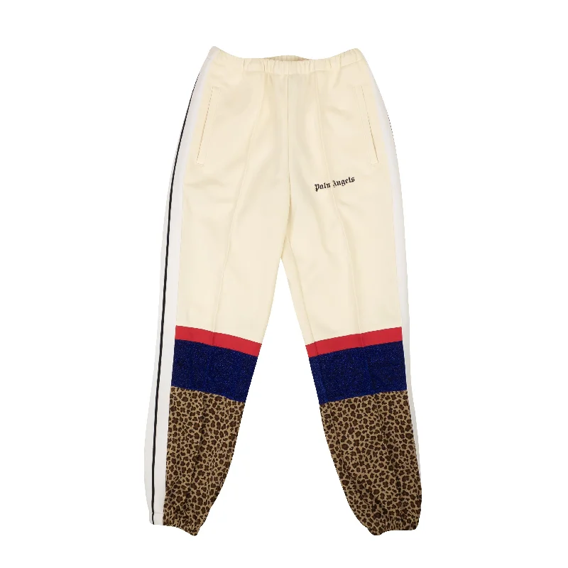 Casual Clothes For Women Minimalist Chic Palm Angels Leopard V Colorblock Jogger Track Pants - White Casual Clothes For Women Minimalist Chic Palm Angels Leopard V Colorblock Jogger Track Pants - White