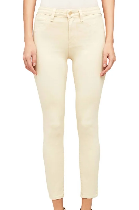 Affordable Women's Clothes Flowy Fabric Margot High Rise Skinny Pant In Coconut