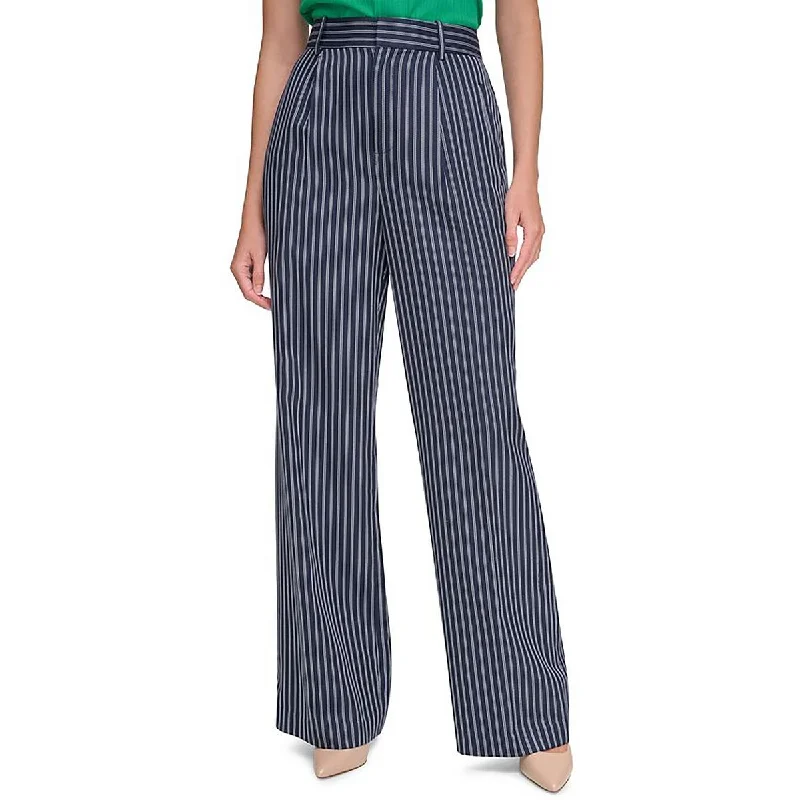 Women's Tailored Outfit Evening Elegance Womens Pin Stripe Wide Leg Wide Leg Pants