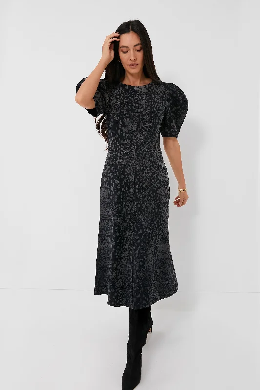 Women's Vintage Garments Additional Time-Limited Offers Charcoal Harlow Midi Dress