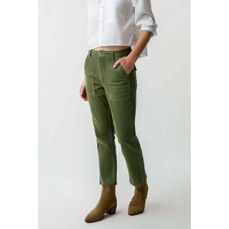 Sustainable Women's Clothing Huge Savings On Parisian Styles Cord Easy Army Trouser In Tea Leaf Sustainable Women's Clothing Huge Savings On Parisian Styles Cord Easy Army Trouser In Tea Leaf