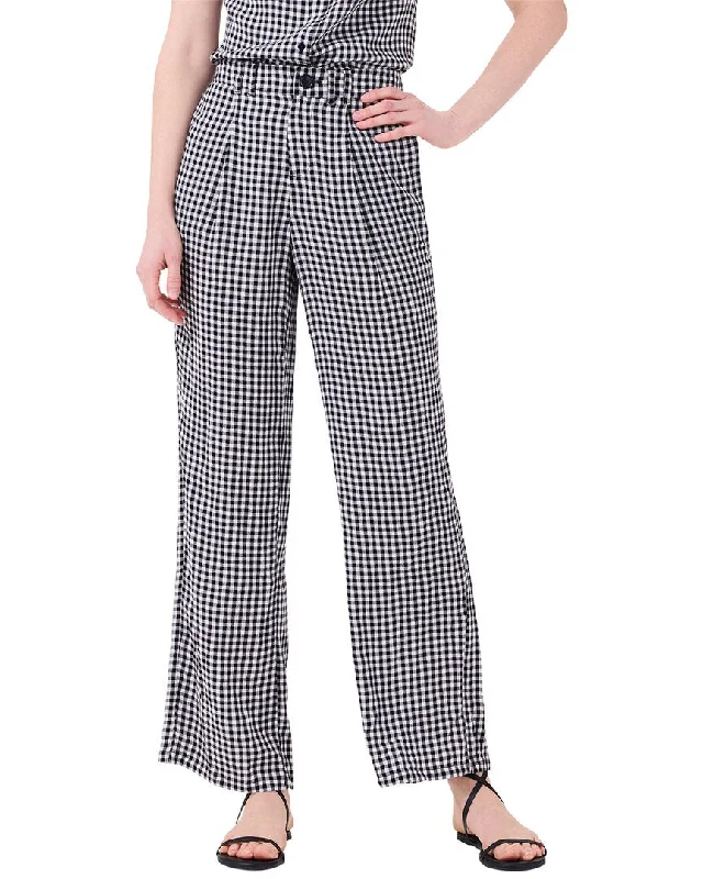 Women's Classic Outfit Stylish Savings NIC+ZOE Drapey Gingham Wide-Leg Pant