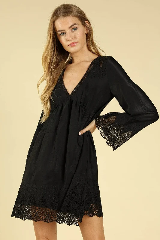 Upgrade Your Wardrobe For Less Heaven's Touch Lace Dress, Black