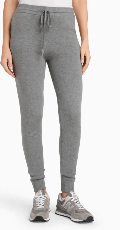 Women's Casual Apparel High End Fashion Kayla Sweater Jogger In Heather Fog