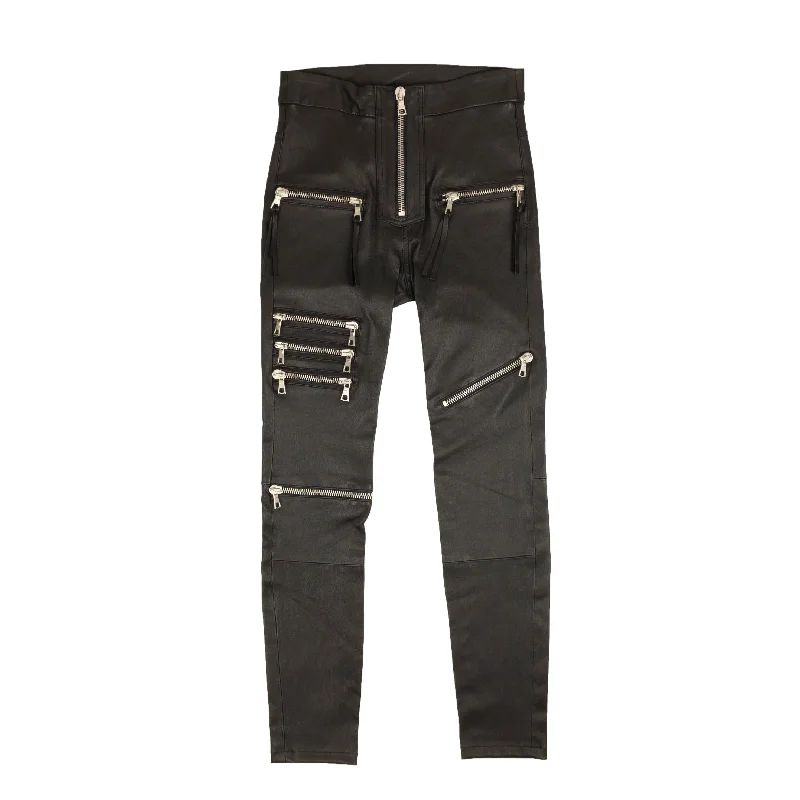 Fashionable Women's Casual Apparel Exquisite Craftsmanship Unravel Project Leather Pants Fashionable Women's Casual Apparel Exquisite Craftsmanship Unravel Project Leather Pants