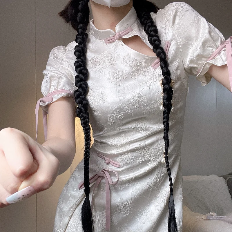 The Sale Everyone's Talking About White Cheongsam Dress