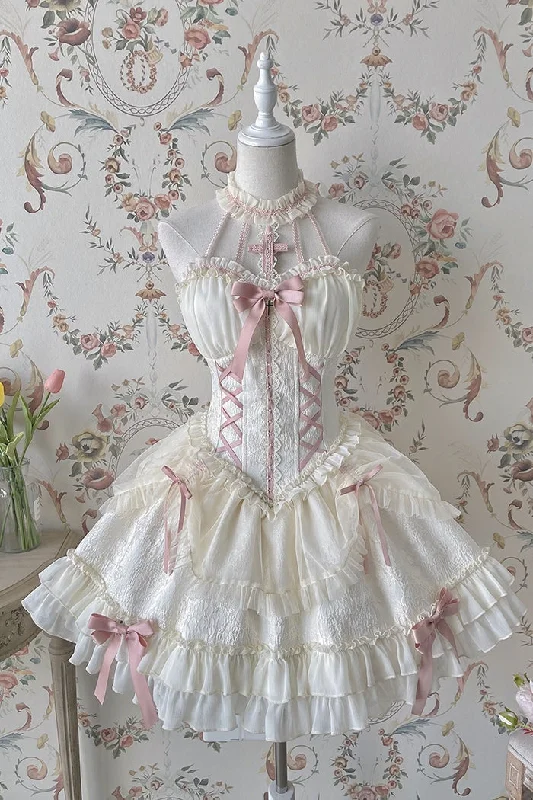 Beige & Pink Ribbons