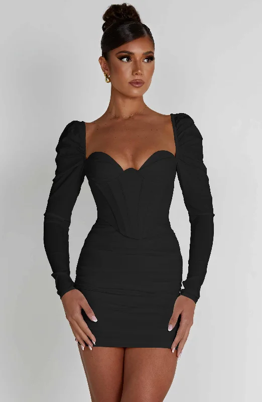 Elegant Women's Evening Garments Stylish Savings Louise Mini Dress - Black