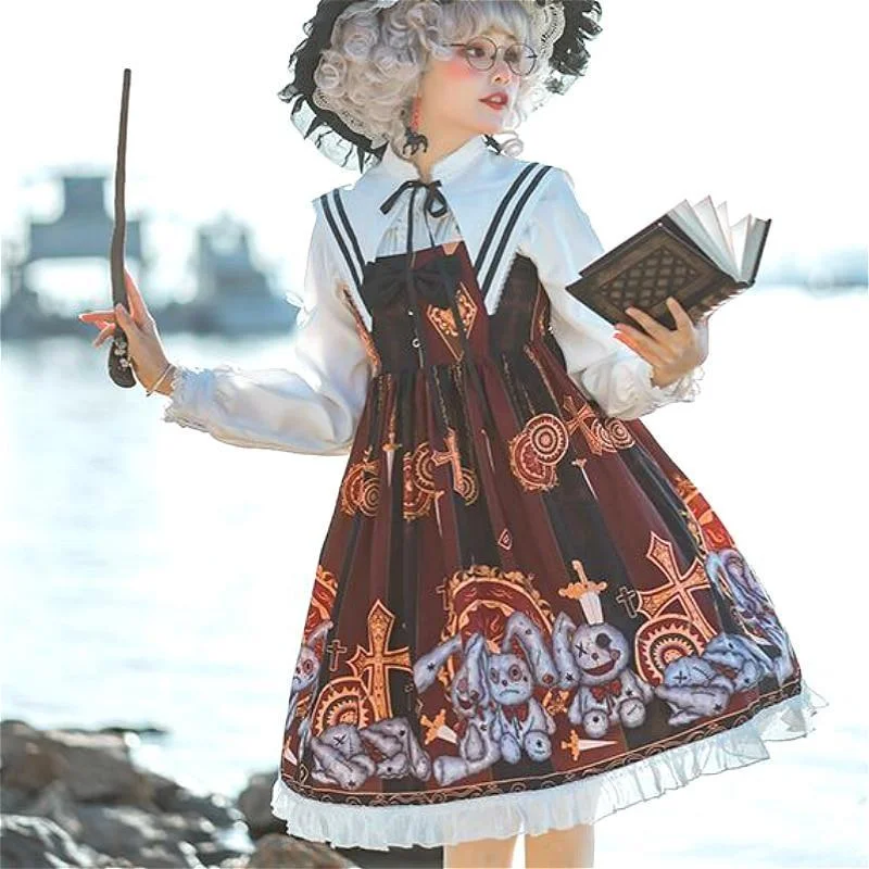Women's Clothing Sets Steampunk Macabre Dress
