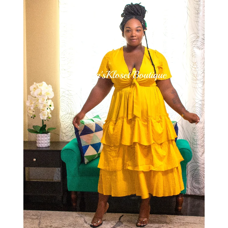 Evening Elegance SUMMER YELLOW DRESS
