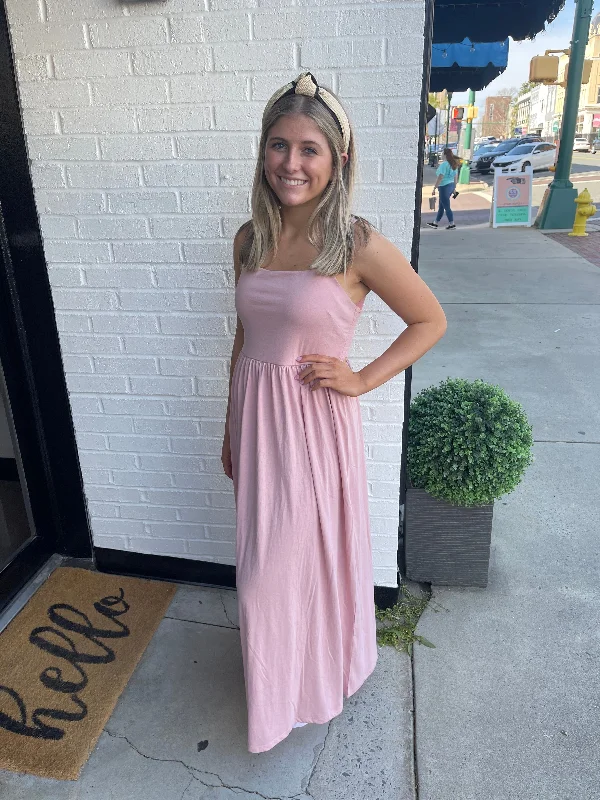 Women's Holiday Clothing Elegant Style Making me Blush Midi Dress