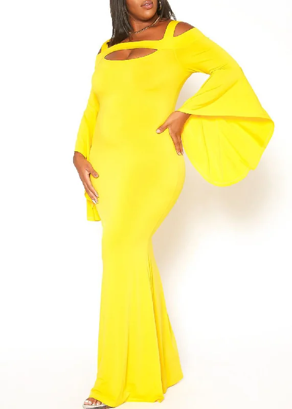 Casual Chic Clothing For Women Trendy Women's Collection Plus Size Angel Sleeve Evening Gown