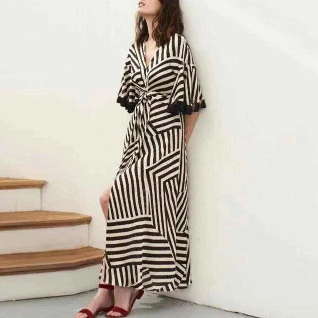 Women's Everyday Clothes Popular Collection KittenAlarm - Marie Striped Maxi Dress