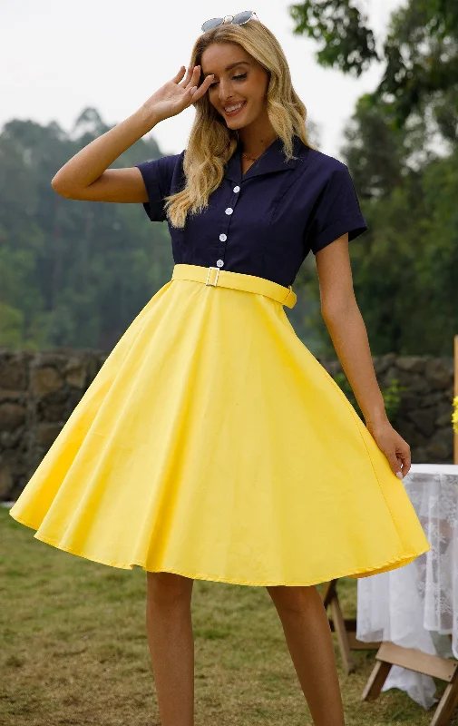Women's Clothes For Work Don't Miss Out KittenAlarm - Womens 1950s Retro Rockabilly Princess Cosplay Dress short sleeve 50's 60's Party Costume Gown(S-2XL)