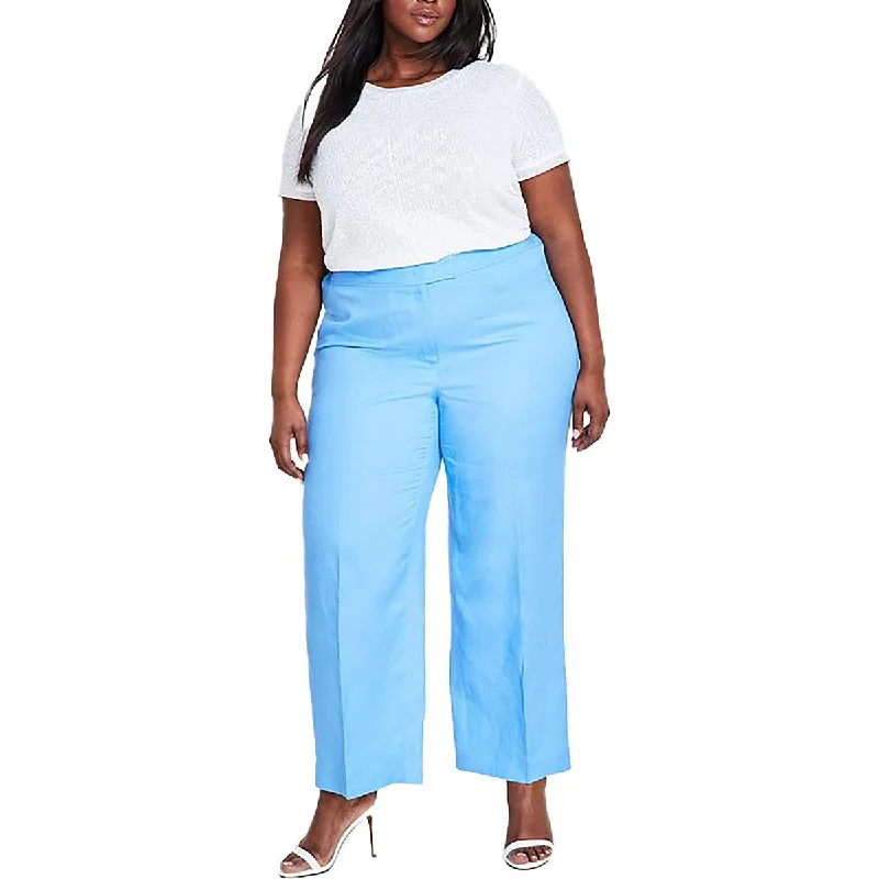 Stylish Women's Apparel Crazy Price Slashing Plus Womens Textured High Rise Wide Leg Pants Stylish Women's Apparel Crazy Price Slashing Plus Womens Textured High Rise Wide Leg Pants