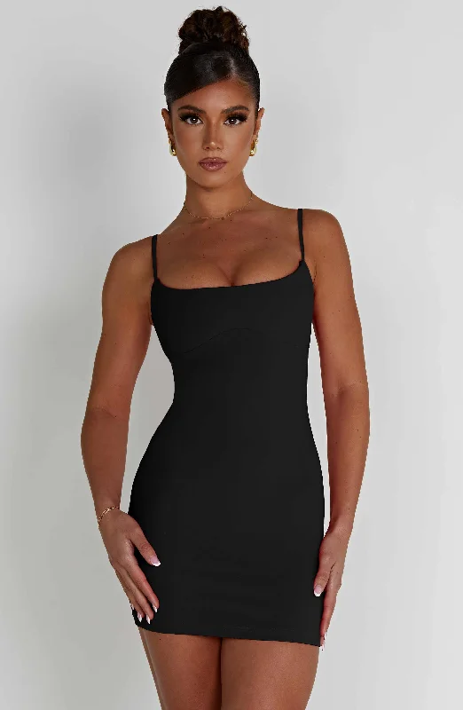 Charming Women's Holiday Apparel Style Without Limits Estee Mini Dress - Black