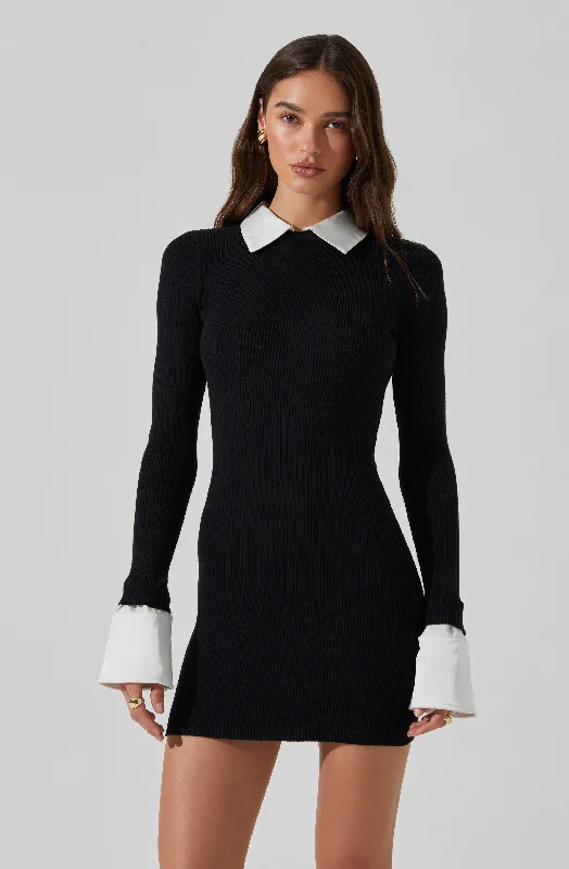 Stylish And Comfortable Clothing For Women Everyday Glamour Alexia Mixed Media Mini Dress Stylish And Comfortable Clothing For Women Everyday Glamour Alexia Mixed Media Mini Dress