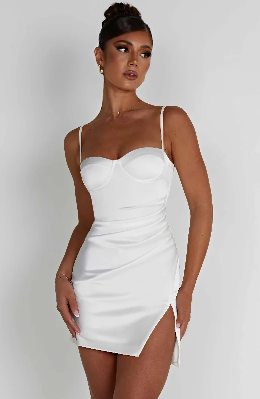 Women's Elegant Garments Elevate Your Wardrobe Mabel Mini Dress - Ivory