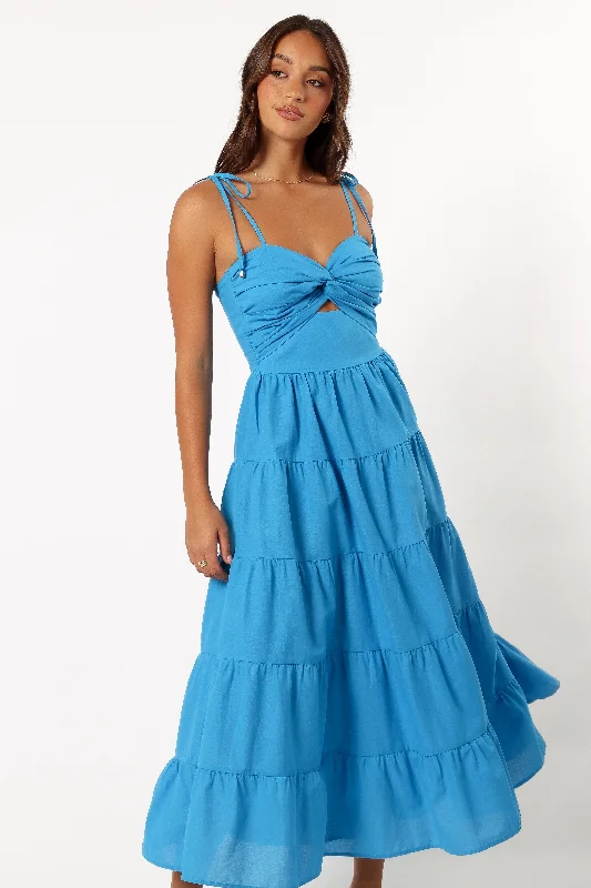 Women's Casual Apparel For Weekends Elegant Ensemble Lenny Maxi Dress - Blue