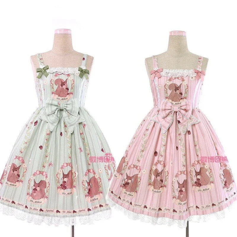 Season Sale Squirrel Cameo Dress