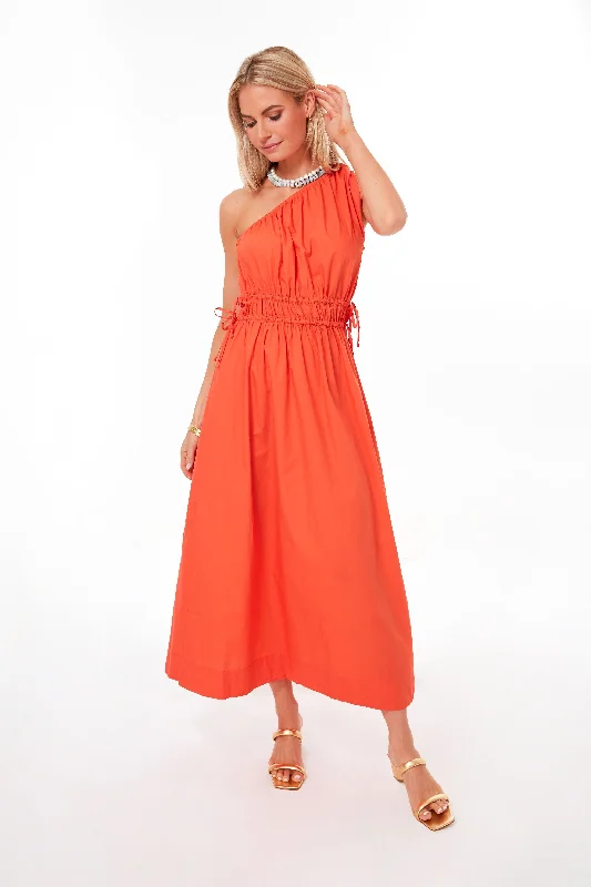 Women's High-Fashion Apparel Elegant Simplicity Wardrobe Morange La Ora Midi Dress Women's High-Fashion Apparel Elegant Simplicity Wardrobe Morange La Ora Midi Dress