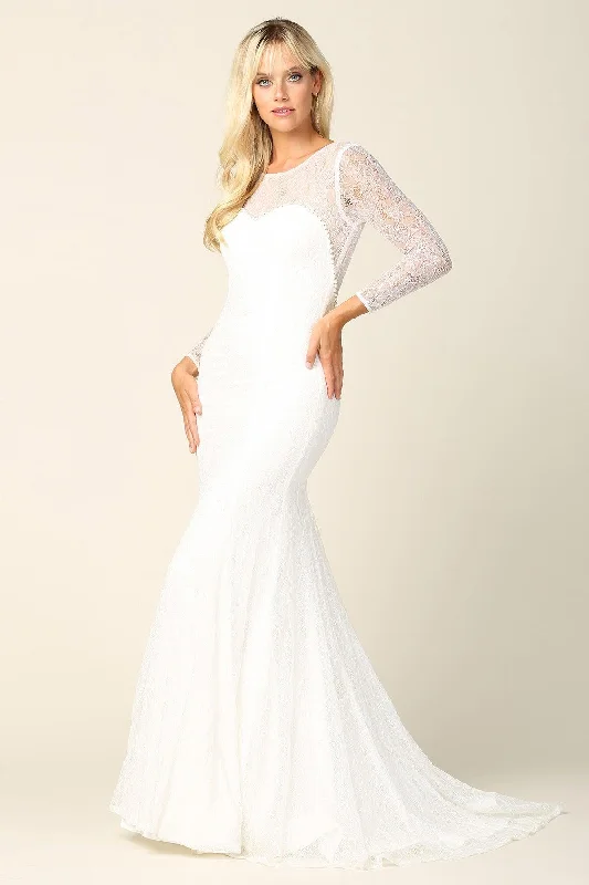 Women's Transitional Apparel Unleash Your Trend Driven Style Long Sleeve Bridal Gown Lace Wedding Dress Sale
