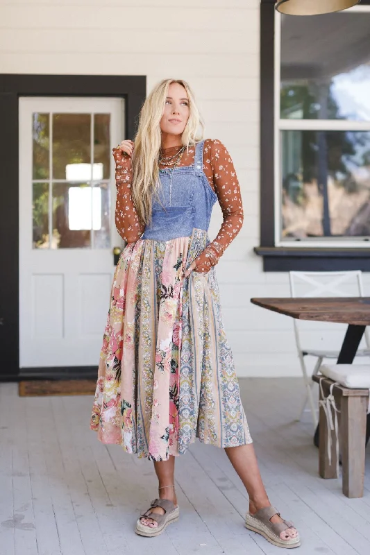 Casual Chic Clothing For Women Fashion-Forward Spring Song Midi Dress - Pink Multi