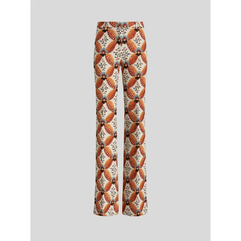 Women's Comfortable Lounge Garments High End Women's Wear JACQUARD TROUSERS WITH GEOMETRIC DESIGN Women's Comfortable Lounge Garments High End Women's Wear JACQUARD TROUSERS WITH GEOMETRIC DESIGN