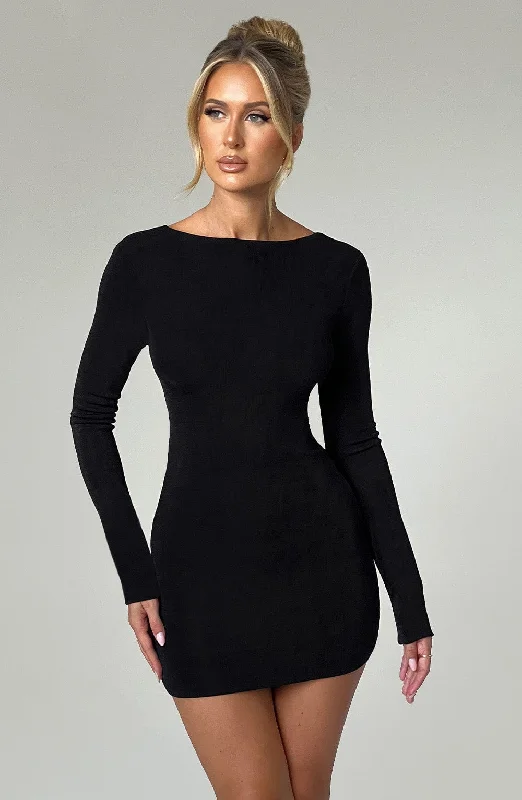 Women's Casual Wear Clothing Forward Trendsetter Una Mini Dress - Black