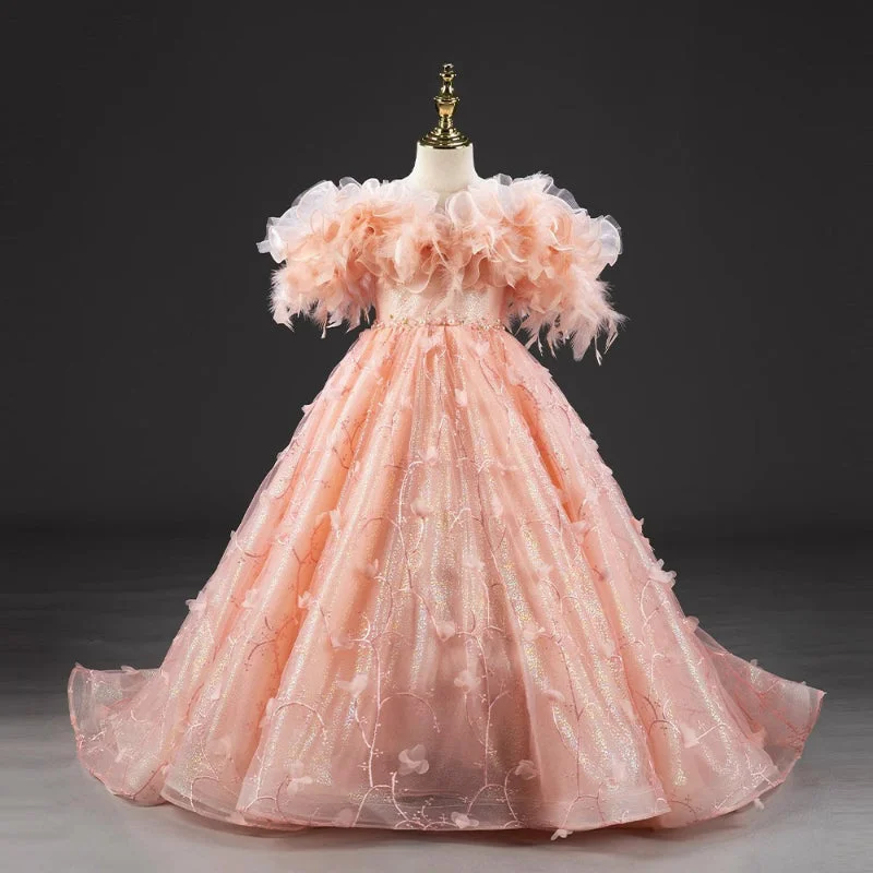 Women's Casual Garments Exclusive Sale Elegant Baby Beauty Pageant Sequin Princess Dress Toddler Ball Gowns