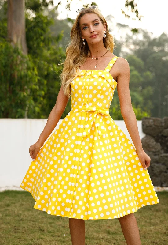 Women's Sporty Chic Clothes Stupidly Low Prices KittenAlarm - Womens 1950s Retro Rockabilly Princess Cosplay Dress polka dot apron  50's 60's Party Costume Gown(S-2XL)