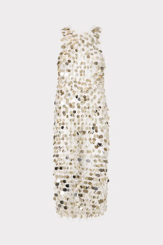 Women's Sports Apparel Chic Wardrobe Sequin Crochet Midi Dress