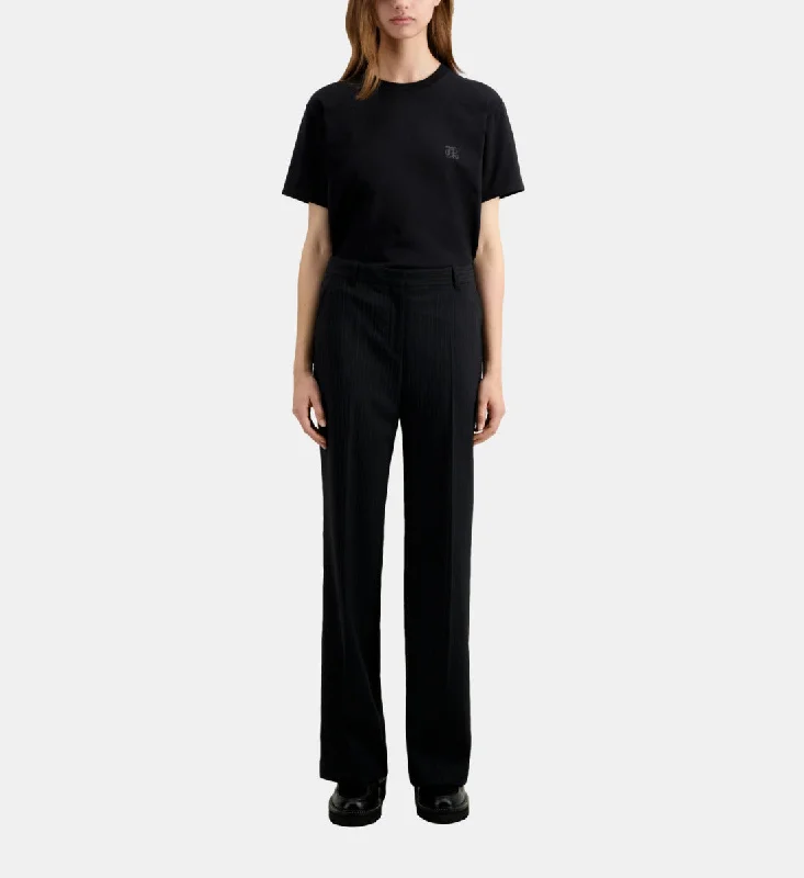 Stylish Clothes For Women Luxury Comfort Striped Wool-blend Suit Trousers