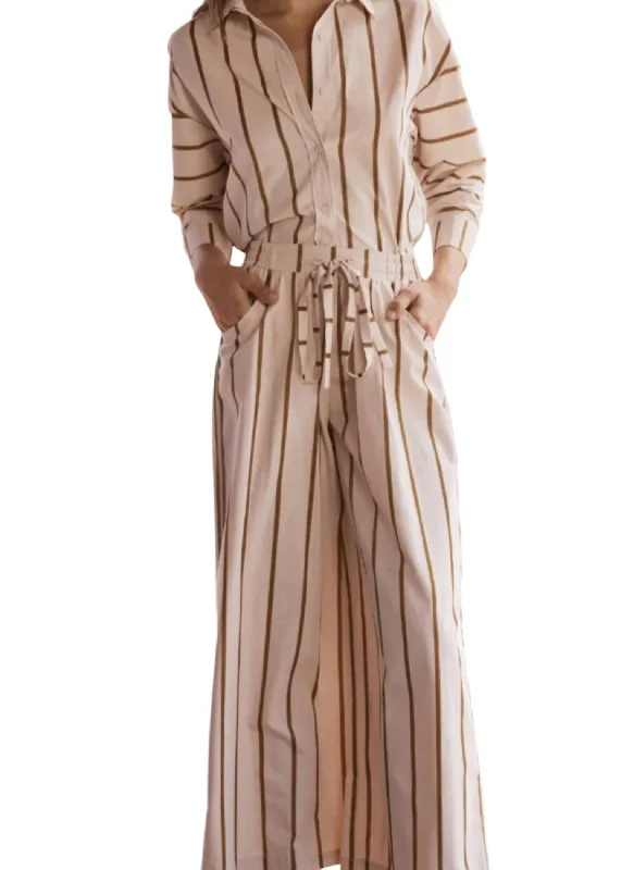 Women's Relaxed Clothes Ethnic Cultural Event Wear Bex Stripe Pant In Caramel Stripe Women's Relaxed Clothes Ethnic Cultural Event Wear Bex Stripe Pant In Caramel Stripe