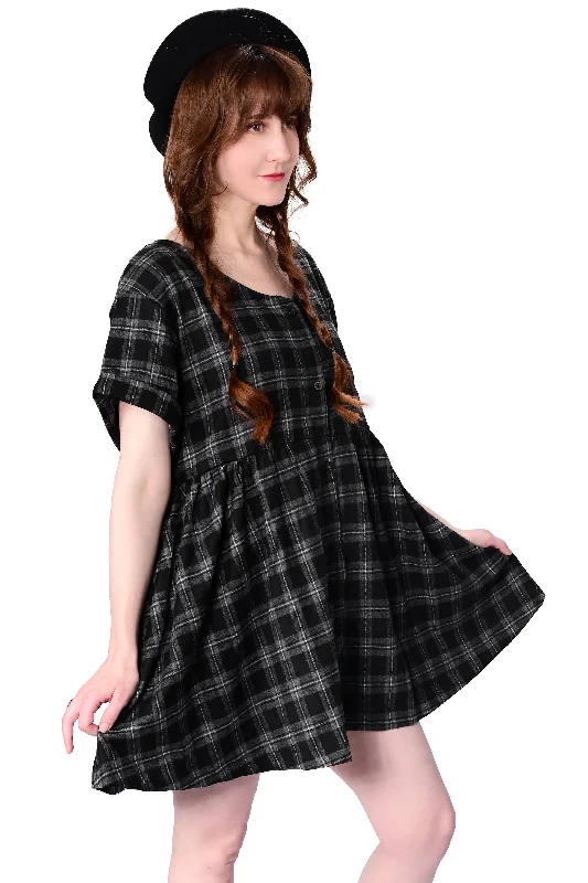 Best Deals On High-Quality Fashion – Shop Now Plaid Babydoll Dress