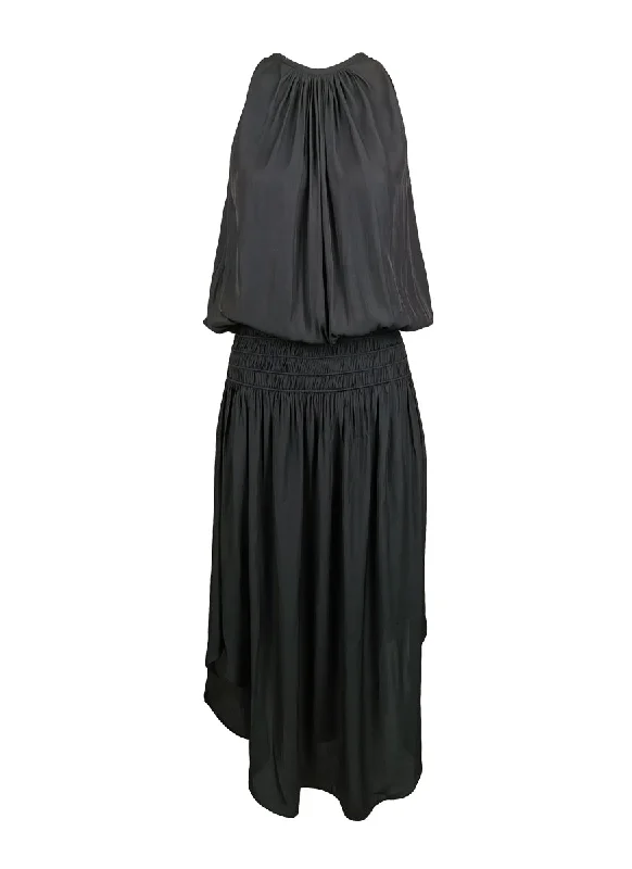 Women's Casual Outfit Hot Styles N180079 Front & Back Midi Dress *Black
