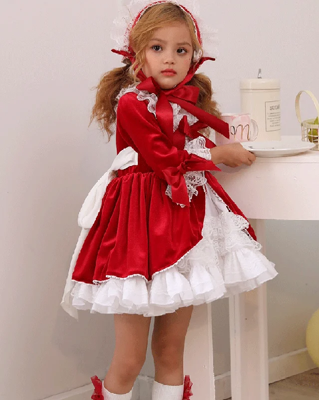 Women's Occasion Wear Clothing Wardrobe Refresh 4PCS Spain Dress Girls Royal Costumes Kids Princess Wedding Birthday Dresses Party Lace Robe Fille Baby Girl Christmas Clothing