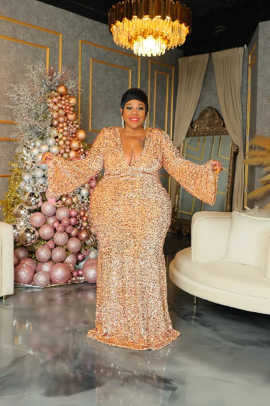 Women's Workout Clothing Snag Fabulous Fashion Bargains Gold Rachel Sequin Gown