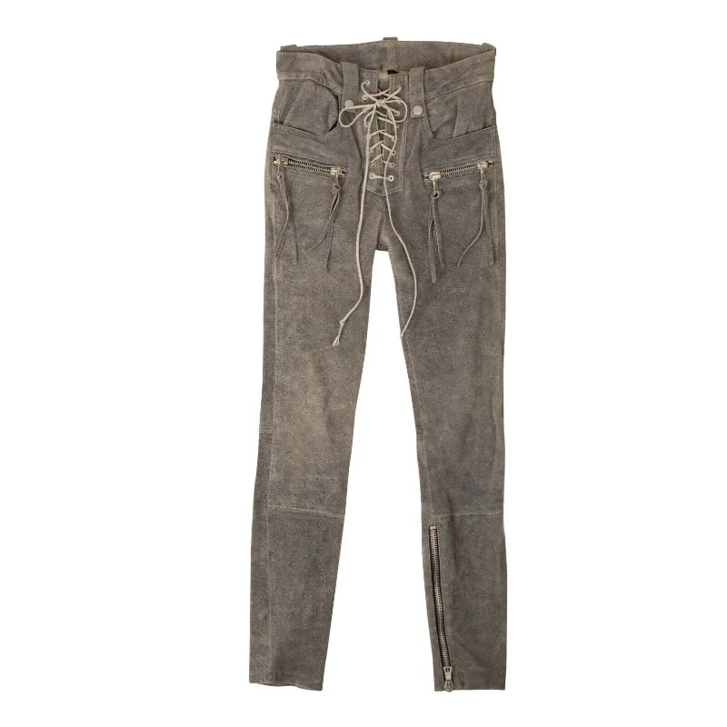 Women's Workout Garments Trendy Women's Wear Unravel Project High-Rise Lace Trousers - Gray Women's Workout Garments Trendy Women's Wear Unravel Project High-Rise Lace Trousers - Gray