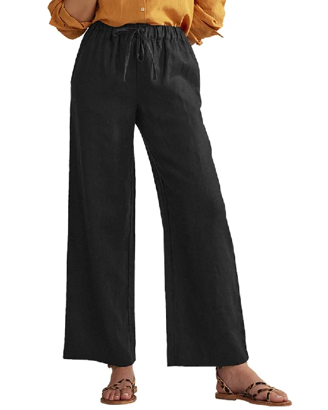 Women's Contemporary Clothing Fashion Sale Boden Relaxed Pull-On Linen Trouser
