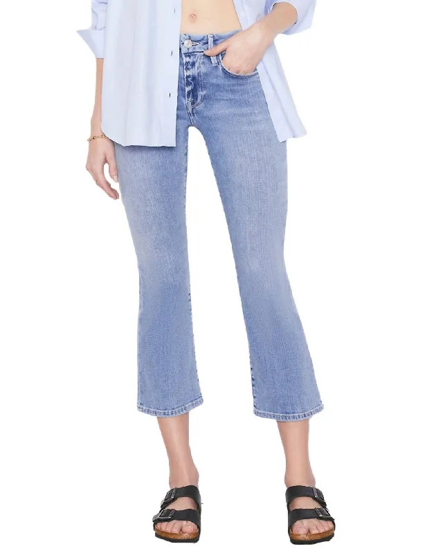 Women's Formal Clothes Vibrant Prints Le Crop Mini Boot Jeans In Jadite